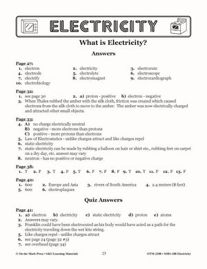 Electricity Quiz Grades 4-6