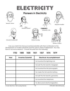 Pioneers of Electricity Lesson & Quiz Grades 4-6
