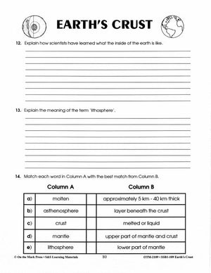 Inside the Earth Quiz Grades 6-8