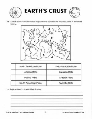 Earths Tectonic Plates Quiz Grades 6-8
