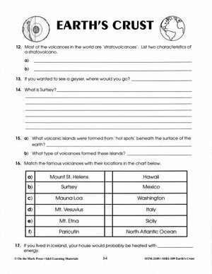 Earthquakes and Volcanoes Quiz Grades 6-8