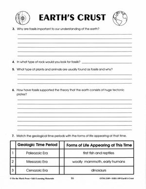 Rocks & Fossils Quiz Grades 6-8