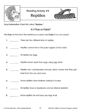 Reptiles Lesson Grades 2-3