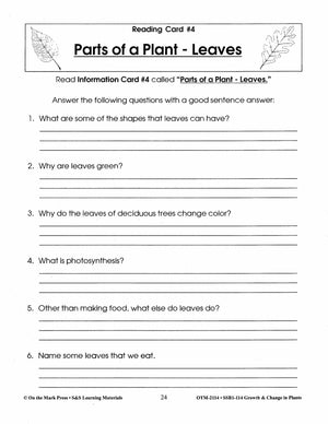 Parts of a Plant - Leaves Lesson Grades 2-3