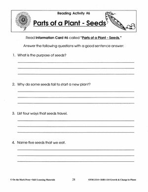 Parts of a Plant - Seeds Lesson Grades 2-3