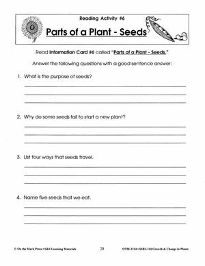 Parts of a Plant - Seeds Lesson Grades 2-3