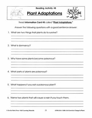 Plant Adaptations Lesson Grades 2-3