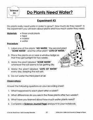 Do Plants Need Water? Experiment Grades 2-3