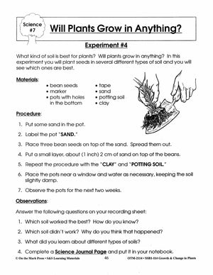 Will Plants Grow In Anything? Experiment Grades 2-3