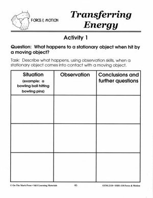 Transferring Energy Activity Grades 1-3