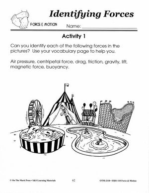 Identifying Forces Activities Grades 1-3