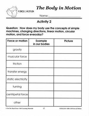 The Body in Motion Research Activity Grades 1-3