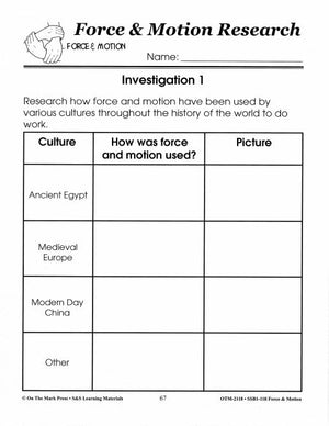 Force & Motion Research Activity Grades 1-3