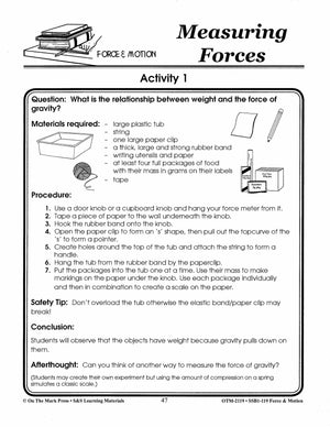 Measuring Forces Activity Grades 4-6 Lesson Plan