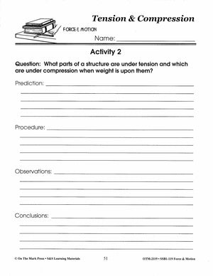 Tension & Compression Activity Grades 4-6 Lesson Plan