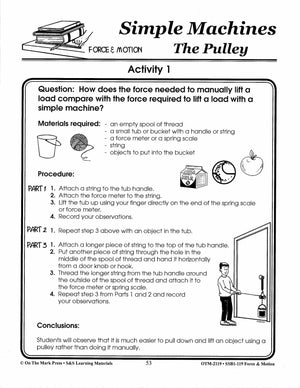 The Pulley Activity Grades 4-6 Lesson Plan