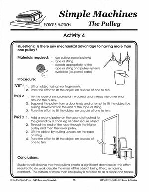 The Pulley Activity Grades 4-6 Lesson Plan