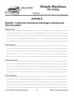 The Pulley Activity Grades 4-6 Lesson Plan