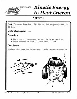 Transferring Energy/Kinetic Energy to Heat Energy Lesson Plan Grades 4-6