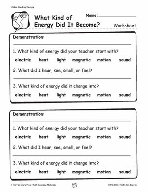 What Kind of Energy Did it Become? Lesson Plan Grades 1-3