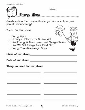 Energy Show Lesson Plan Grades 1-3