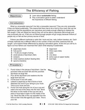 The Efficiency of Fishing Lesson Plan Gr. 5-8
