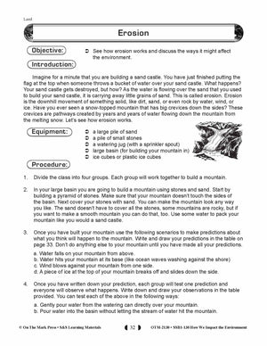 Erosion Lesson Plan (environment) Grades 5-8