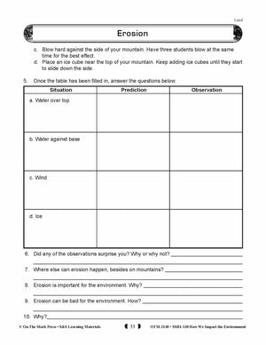 Erosion Lesson Plan (environment) Grades 5-8