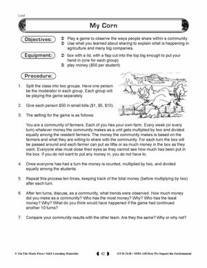 My Corn Lesson Plan (big farms/environment) Grades 5-8