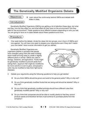 The Genetically Modified Organisms Debate Lesson Plan Grades 5-8