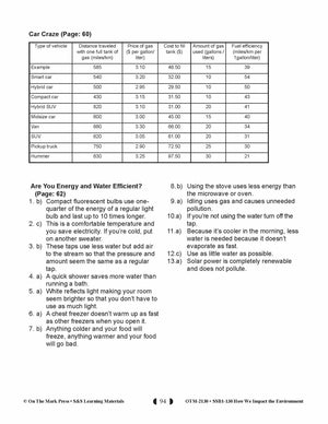 Car Craze and our Environment Lesson Gr. 5-8