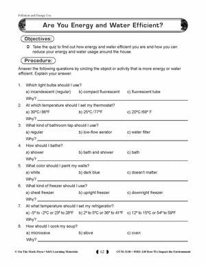 Are You Energy and Water Efficient? Gr. 5-8