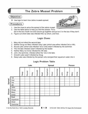 The Zebra Mussel Problem Lesson Plan (ecosystem) Grades 5-8
