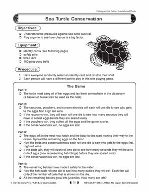 Sea Turtle Conservation (ecosystems) Lesson Gr. 5-8