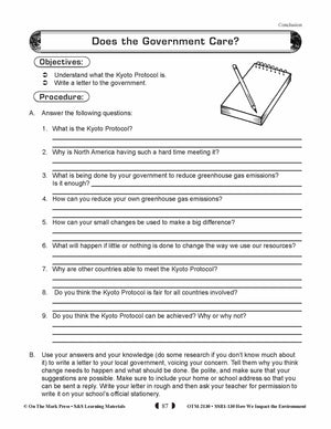Does the Government Care about the Environment? Lesson Grades  5-8