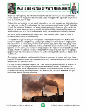 What is the History of Waste Management? Lesson Gr. 5-8