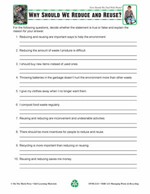 Why Should We Reduce and Reuse? Lesson Grades 5-8