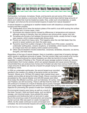 What are the Effects of Waste from Natural Disasters? Lesson Grade 5-8