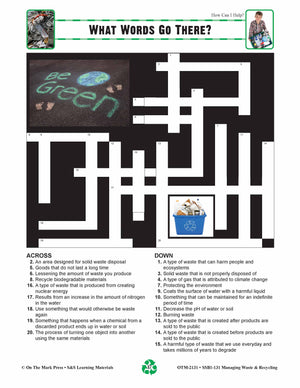 Where Did the Words Go? Crossword Puzzle on Waste Management Gr. 5-8