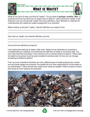 Managing Waste and Recycling Grades 5-8