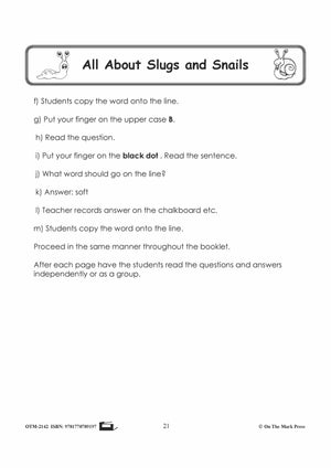Slugs & Snails Student Booklet Grades 1-3