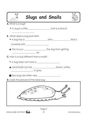 Slugs & Snails Student Booklet Grades 1-3