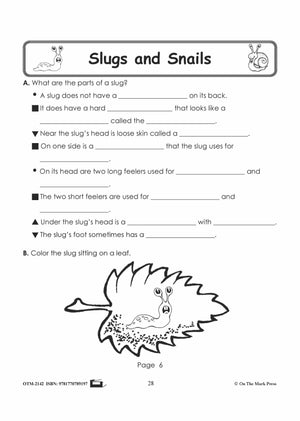 Slugs & Snails Student Booklet Grades 1-3