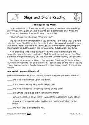 Slugs & Snails Reading Stories & Worksheets Grades 1-3