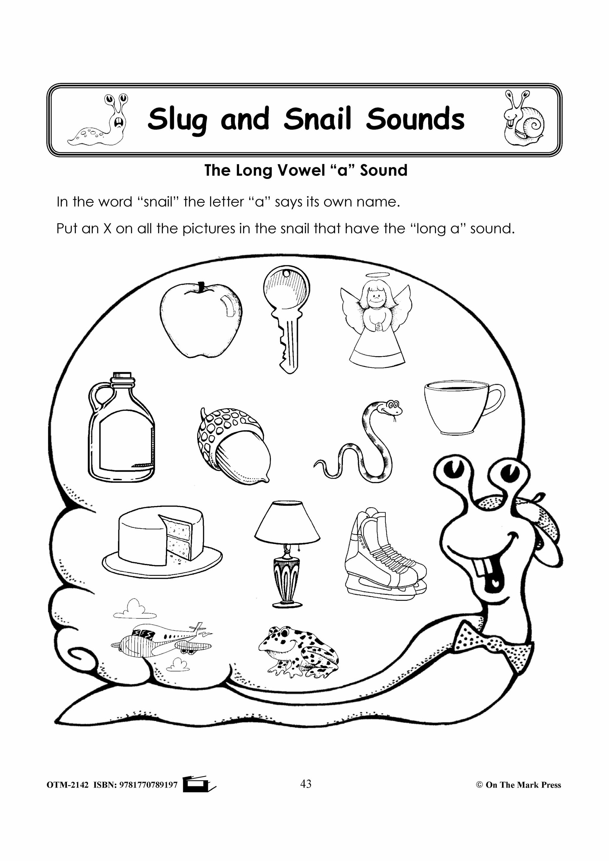 Slug Worksheet Slugs & Snails Phonics Worksheets Grades 1-3
