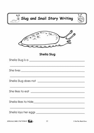 Slugs & Snails Story Writing Activities Grades 1-3