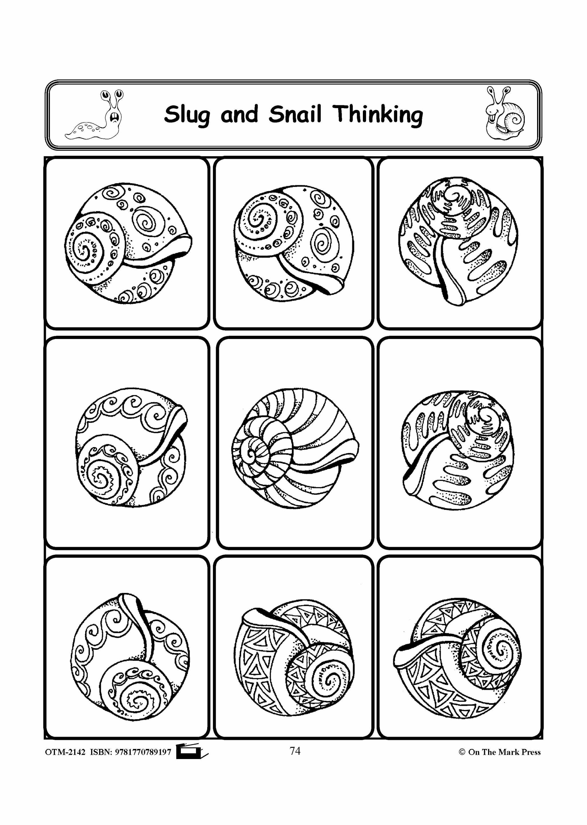 Slugs & Snails Visual Discrimination Activities Grades 1-3