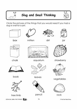 Slugs & Snails Visual Discrimination Activities Grades 1-3