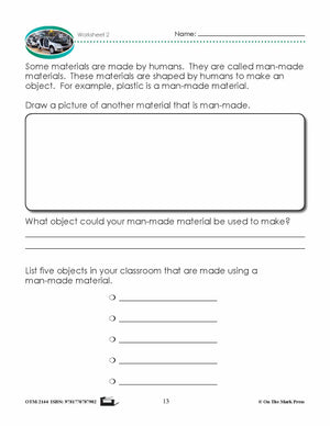 Natural Or Man-Made Objects Lesson Plan Grade 1