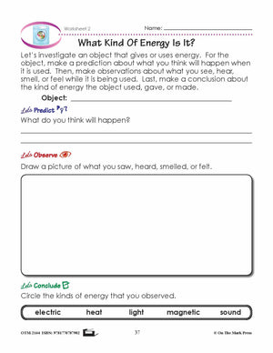 Sources of Energy Lesson Plan Grade 1